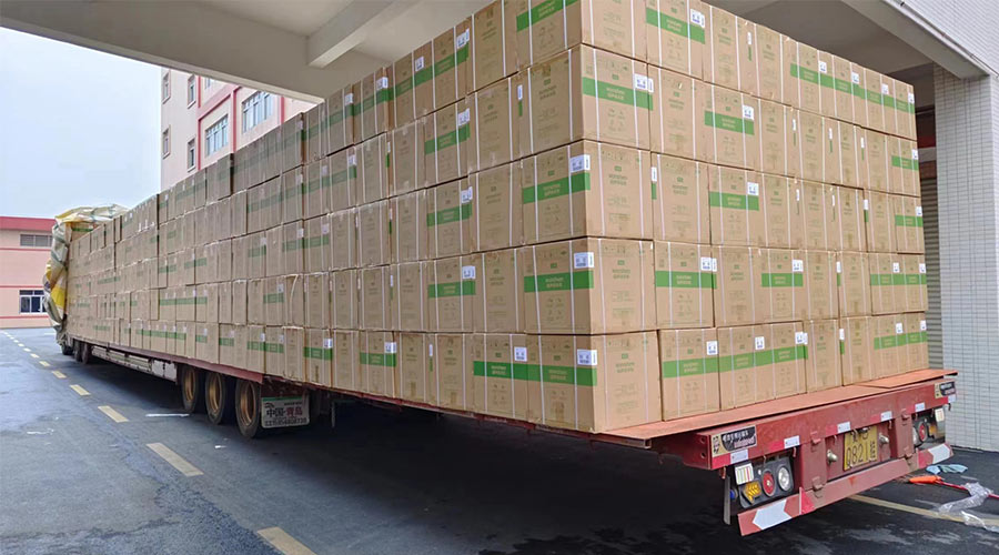 場面壯觀！國內(nèi)某知名品牌客戶2000臺波輪洗衣機(jī)高效裝柜完畢