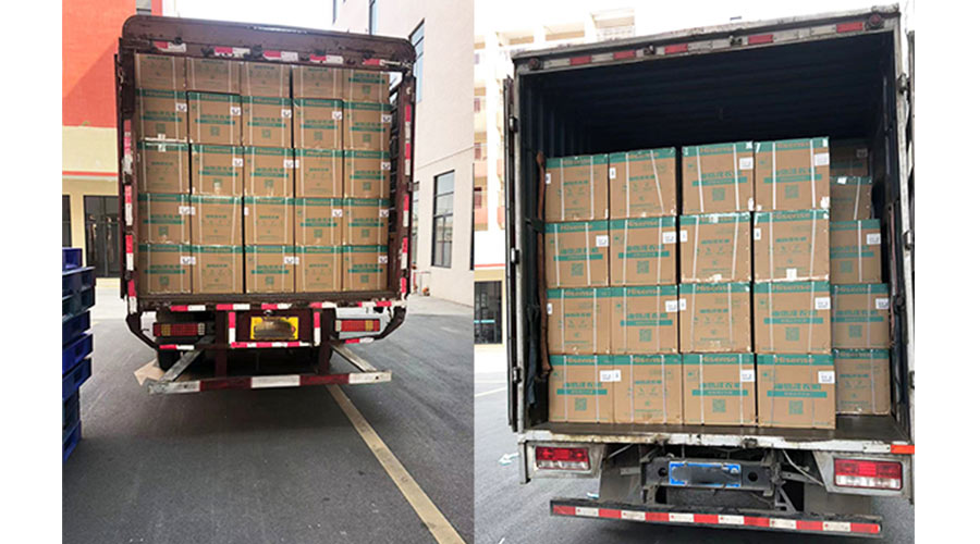 實況圖！金環(huán)電器完成國內(nèi)某知名品牌迷你洗衣機(jī)裝柜發(fā)貨